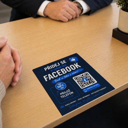 Samolepka tmavá Facebook